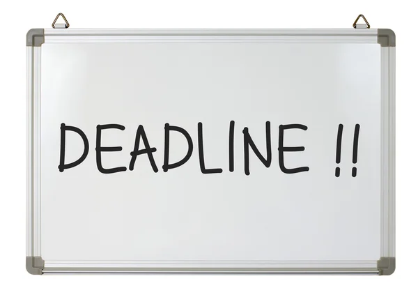 Deadline word written on whiteboard — Stock Photo, Image