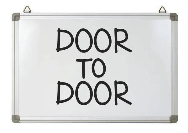 Door to door crisis on whiteboard — Stock Photo, Image