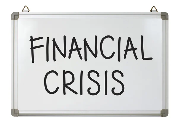 Crise financière au tableau blanc — Photo