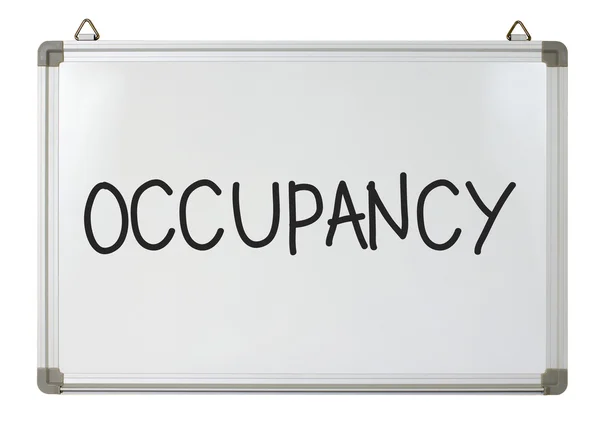 Occupancy word on whiteboard — Stock Photo, Image