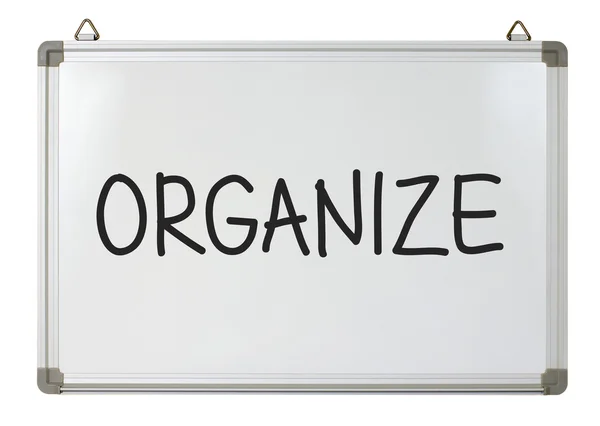 Organize word on whiteboard — Stock Photo, Image
