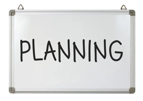 Palabra de planificación en pizarra blanca —  Fotos de Stock