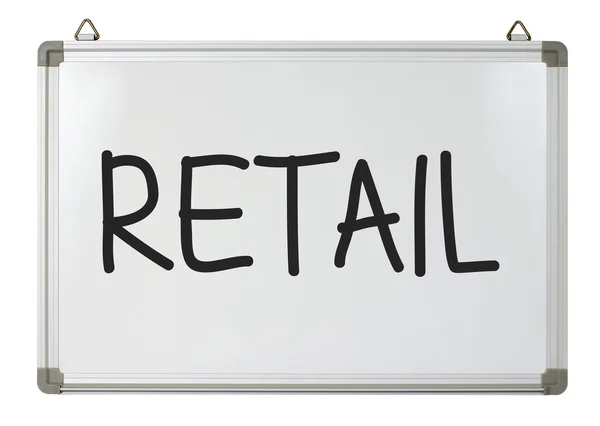 Retail woord op whiteboard — Stockfoto