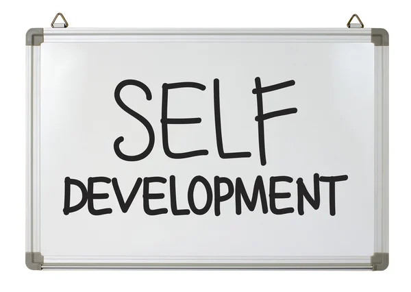 Self development word on whiteboard — Stock Photo, Image