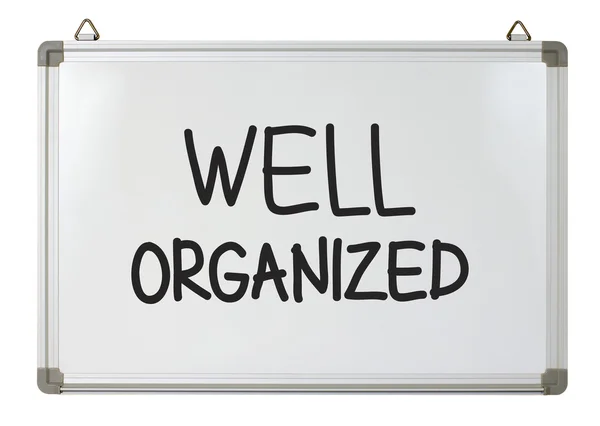 Well organized word on whiteboard — Stock Photo, Image