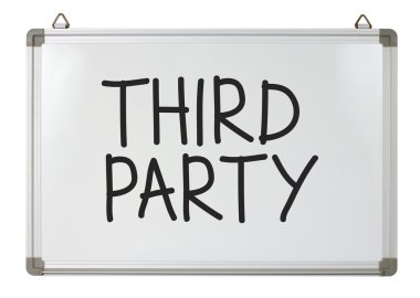 Third party word on whiteboard clipart