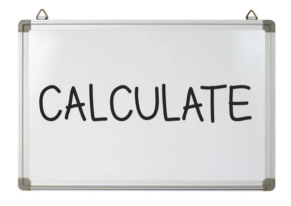 Wort auf Whiteboard berechnen — Stockfoto