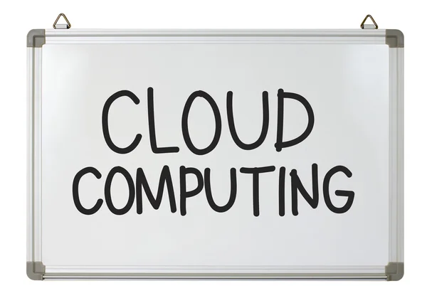 Palabra de computación en nube en pizarra — Foto de Stock