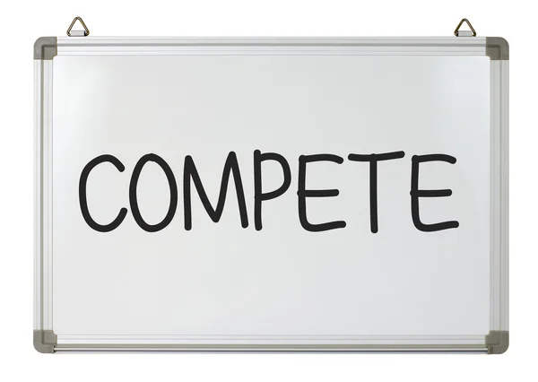Compete word on whiteboard — Stock Photo, Image