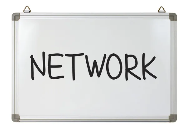 Mot réseau sur tableau blanc — Photo