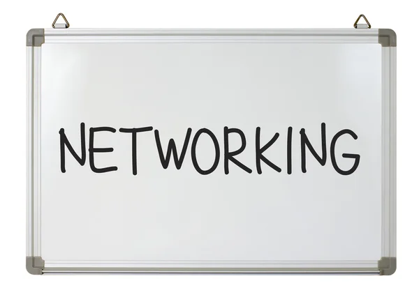 Networking word on whiteboard — Stock Photo, Image