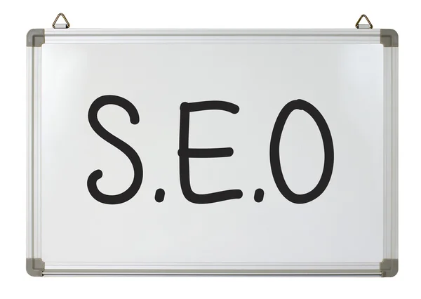 SEO word on whiteboard — Stock Photo, Image