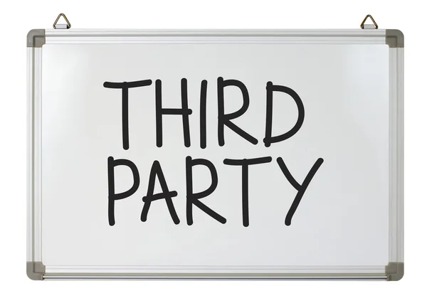 Third party word on whiteboard — Stock Photo, Image