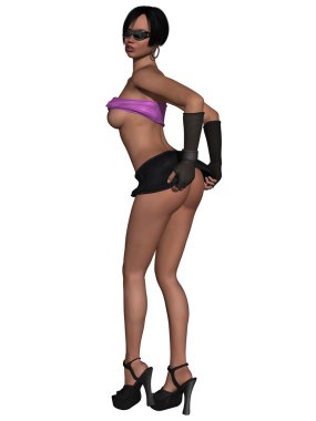 Sexy girl posing clipart