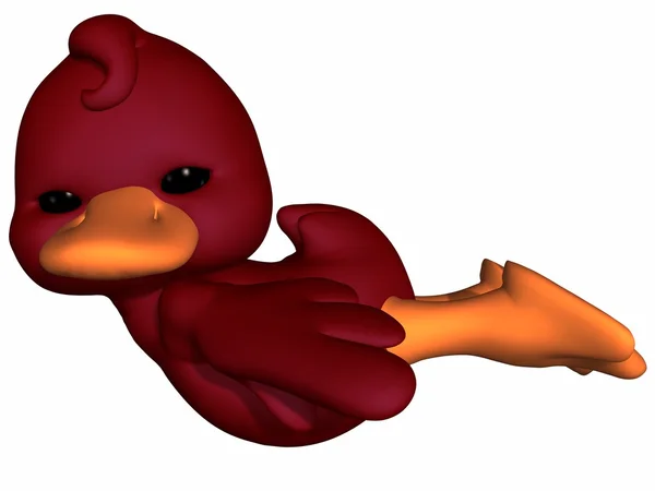 Niedliche Ente - Zeichentrickfigur — Stockfoto