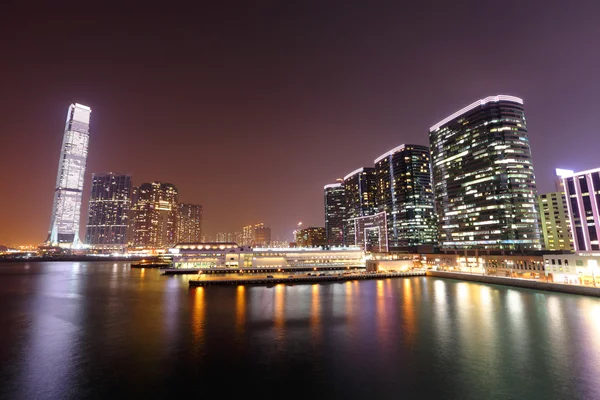 stock image Kowloon at night