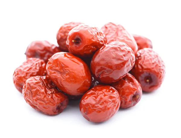 Frutas secas del jujube, medicina herbal china —  Fotos de Stock