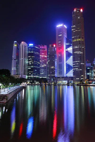 Singapore in der Nacht — Stockfoto