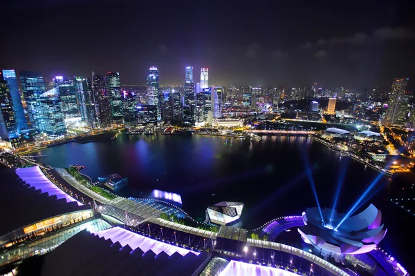 Singapore av natt — Stockfoto