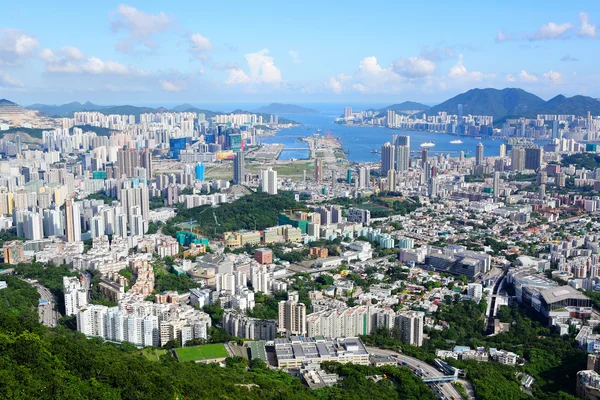 stock image Hong Kong view from high at kowloon side