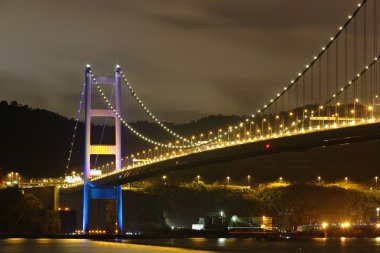 Tsing Ma Bridge in Hong Kong clipart