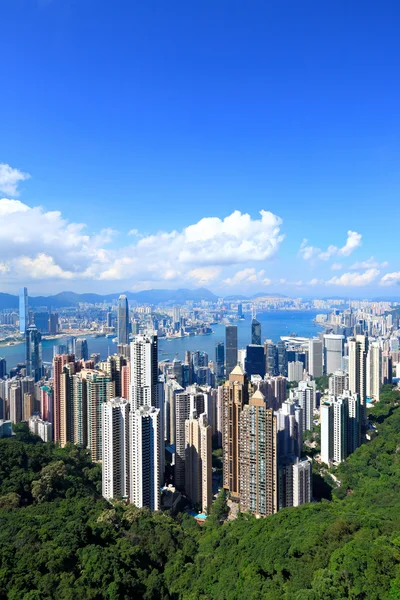 Χονγκ Κονγκ skyline από the peak — Φωτογραφία Αρχείου