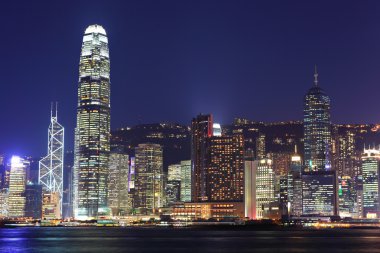 Hong Kong 'un gece manzarası