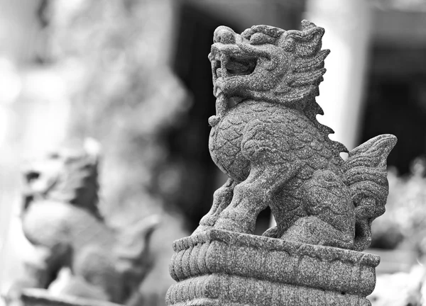 Çin aslan heykeli — Stok fotoğraf