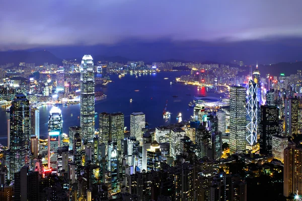 Hong Kong notte — Foto Stock