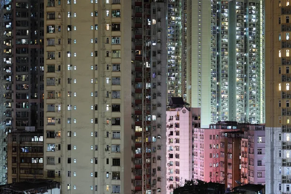 在香港的拥挤的建筑物 — 图库照片