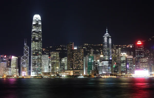 Nachtzicht van Hong Kong — Stockfoto