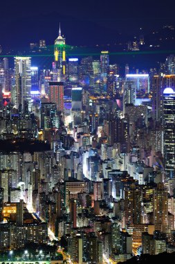 gece Hong kong şehir şehir