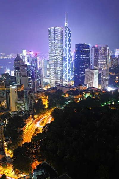 Hong kong city at night — Stock Photo, Image