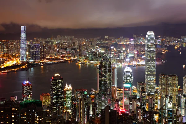 Χονγκ Κονγκ νύχτα — Φωτογραφία Αρχείου
