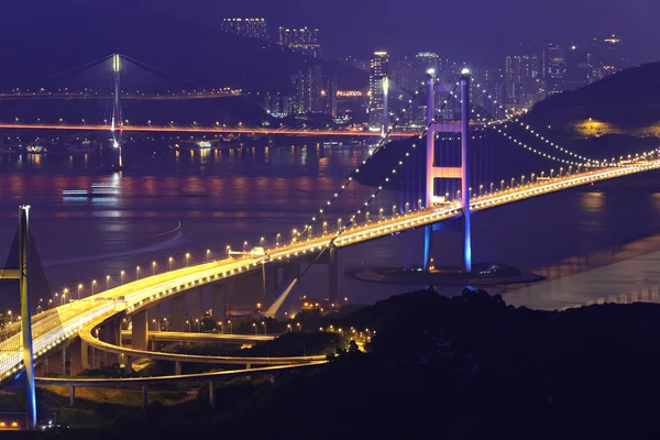 Мост Цин Ма в Гонконге — стоковое фото