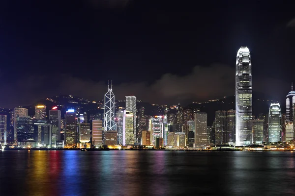 Hong kong miasto nocą — Zdjęcie stockowe