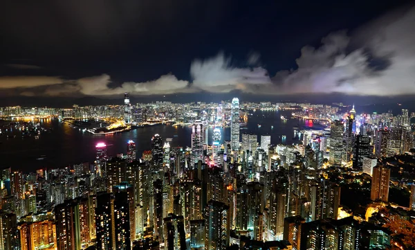 Noapte Hong Kong — Fotografie, imagine de stoc