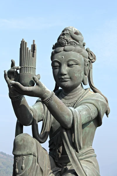 Статуя в китайском храме — стоковое фото