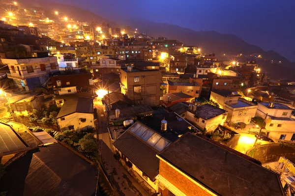 Chiu fen vesnice v noci, na Tchaj-wanu — Stock fotografie