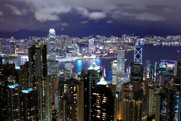 Hong Kong nella notte — Foto Stock