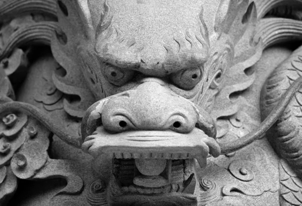 chinese dragon face statue