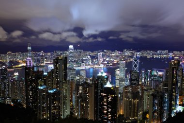 Hong kong şehir manzaralı zirve from