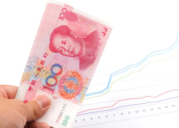 Kína a pénzt fel növekedés fogalma — Stock Fotó