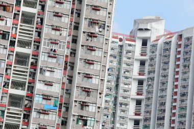Hong Kong 'da halka açık bir apartman.