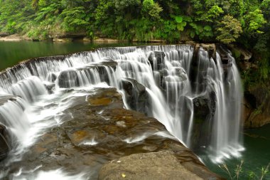 Waterfall in shifen taiwan clipart