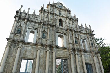 Ruins of St. Paul's Cathedral in Macao clipart