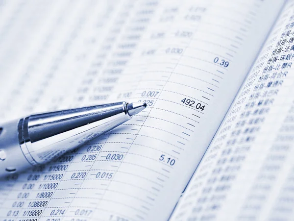 Financial chart in blue — Stock Photo, Image