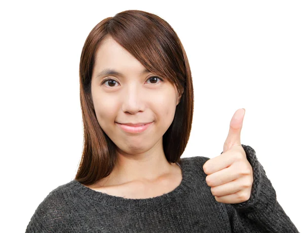 Woman with thumbs up — Stock Photo, Image