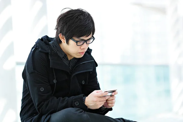 Man text message — Stock Photo, Image
