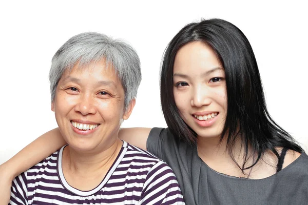 Smile mor og datter – stockfoto